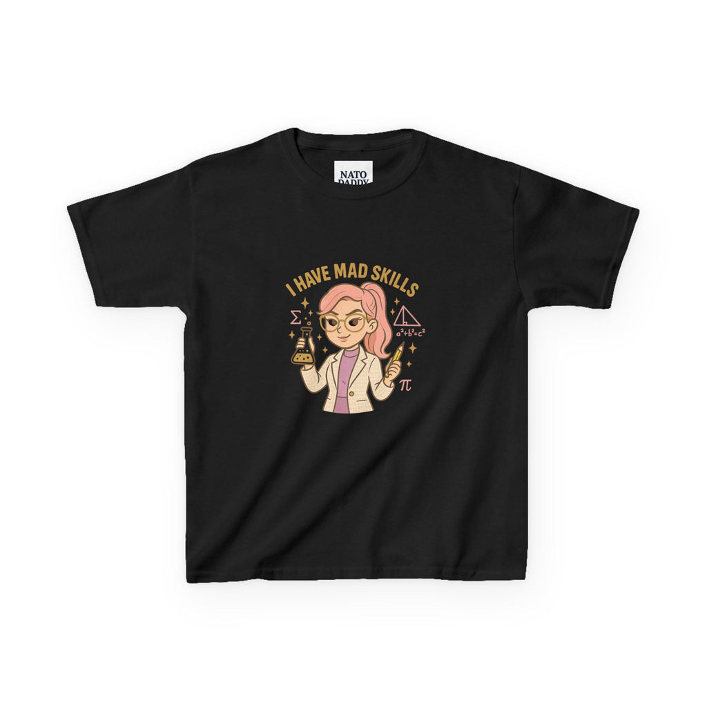 Kids Science Tee - 'I Have Mad Skills', Fun Kids Shirt for STEM Lovers, Perfect for School or Birthdays, Gift for Young Innovators, [...]