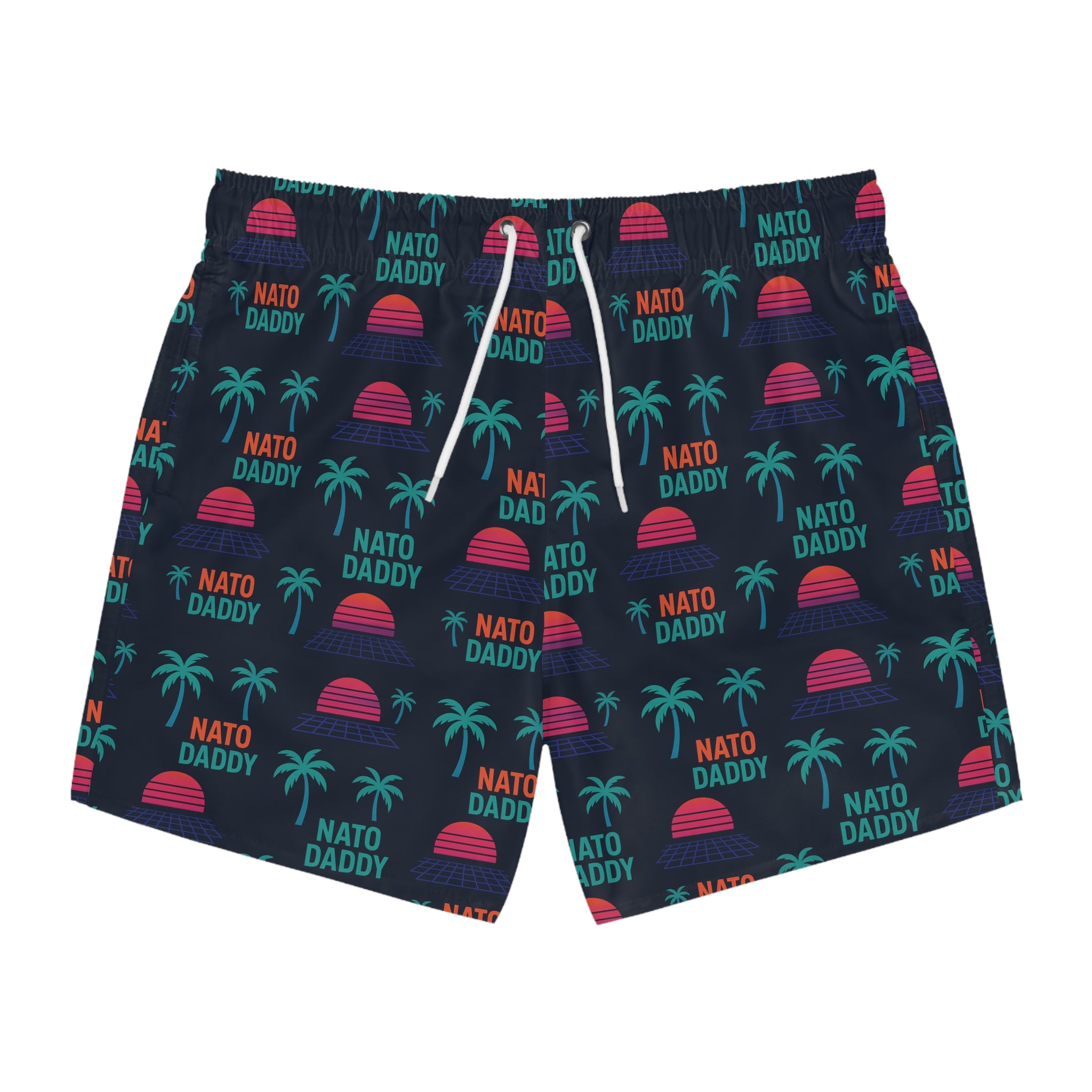 Tropical Swim Trunks for Dads, Fun Father's Day Gift, Beach Day Essentials, Pool Party Attire, Summer Vacation Swimwear